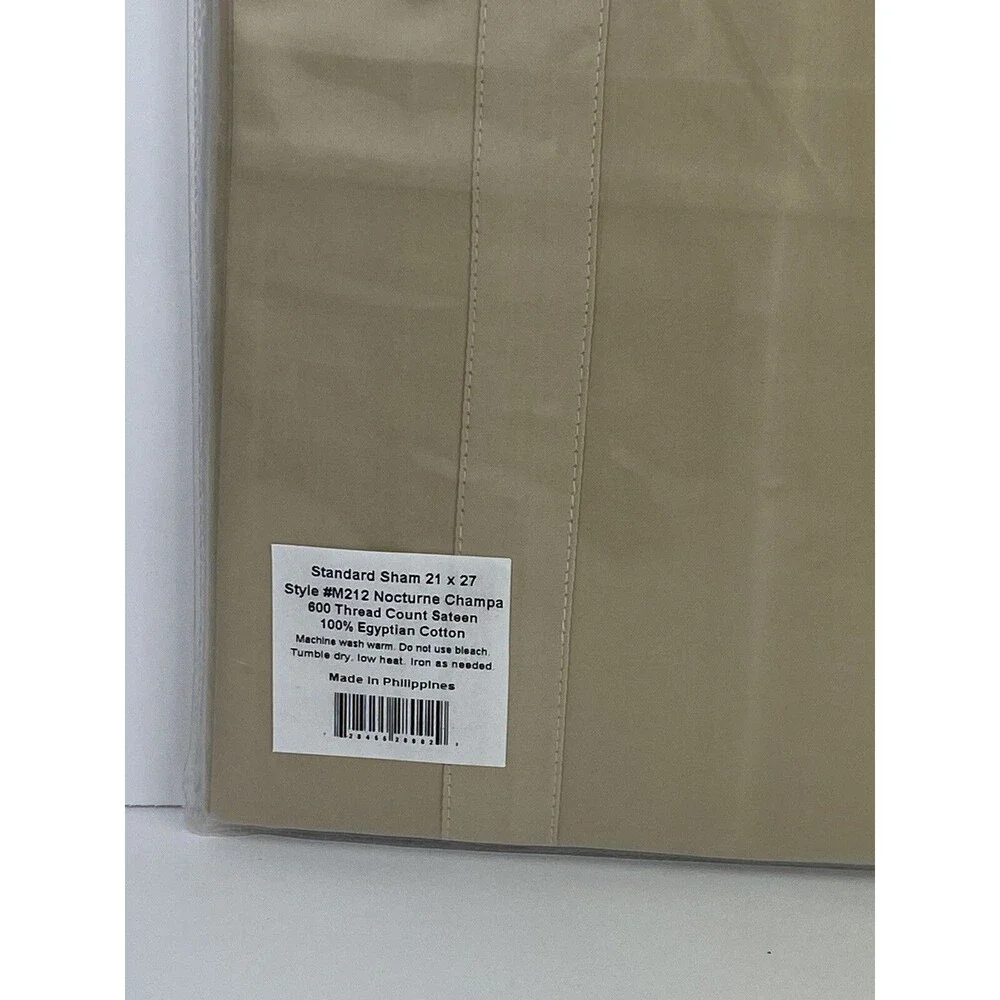 Matouk Italy NWT Standard Sham 600TC Nocturne Sateen #M212 Champagne 21